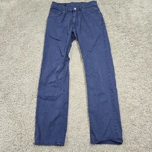 Peter Millar Men Wayfare Straight Pants Blue Tencel Stretch Size 30 (fits 26x28)